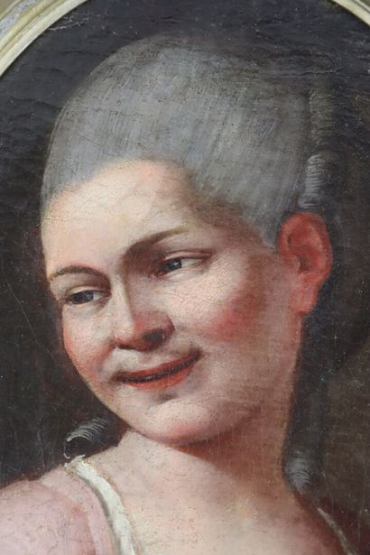 null Venetian school of the 18th century.

Portrait of a woman.

Oil on canvas, oval.

H_39...