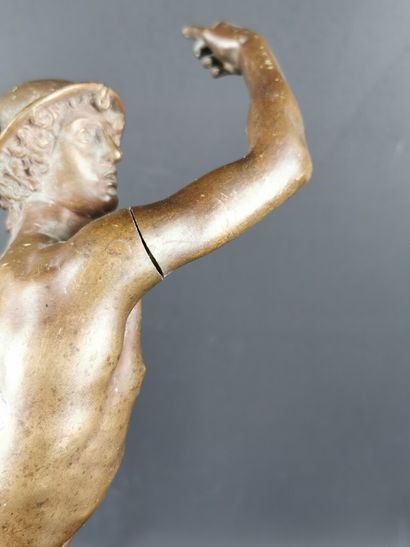 null Jean de BOLOGNE, dit GIAMBOLOGNA (1529-1608), d'après.

Mercure ailé.

Bronze.

Un...