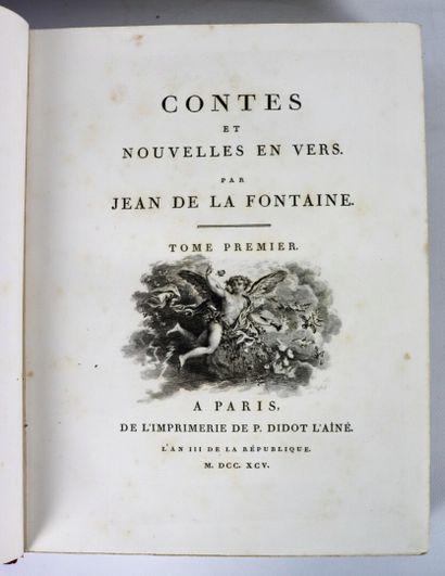 null LA FONTAINE. Contes. Avec des illustrations de Fragonard. Reprint de l'édition...