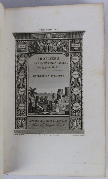 null TISSOT]. Trophées des armées françaises. Paris, Lefuel, (1819). 6 volumes in-8,...