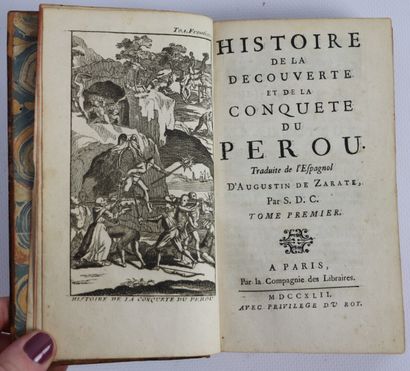 null ZARATE. Histoire de la découverte et de la conquête du Pérou. Paris, par la...