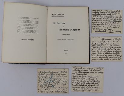 null LORRAIN (Jean). 68 lettres à Edmond Magnier (1887-1890). Paris, 1909. In-8,...