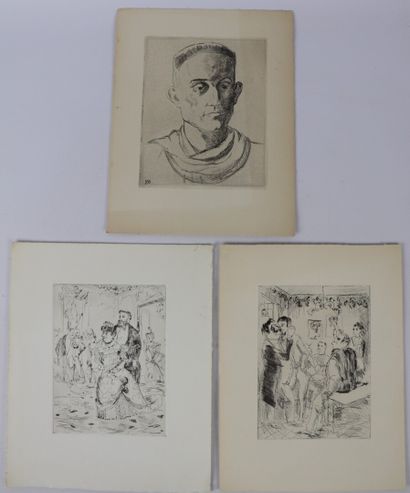 null BRAYER (Yves). 4 dessins originaux à l'encre de Chine (env.18 x 24 cm) sur papier...