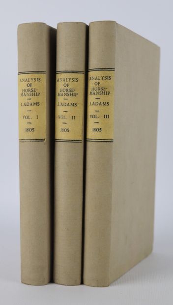 null CHEVAUX. ADAMS. John. An analysis of horseman James Cundee. 1805. 3 volumes...