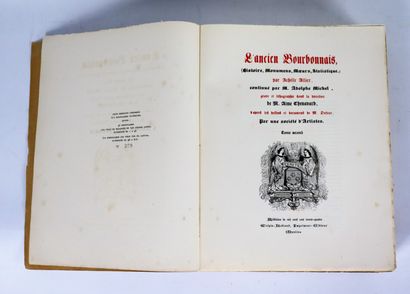 null ALLIER (Achille). L'Ancien Bourbonnais. Moulins, Crépin-Leblond, 1934. 4 vol....
