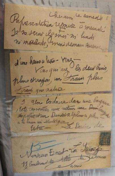 null AUTOGRAPHES. LORRAIN (Jean). Ensemble de 11 lettres manuscrites signées de Jean...