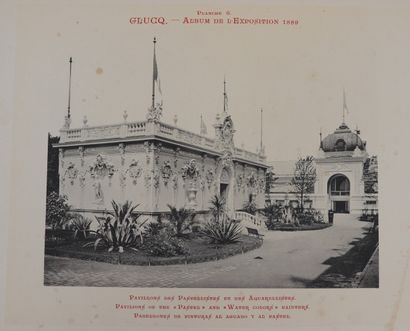 null GLUCQ. L'Album de l'exposition 1889. Paris, Gaulon, s.d. 2 vol. in-folio, en...