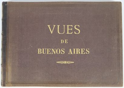 null ARGENTINE - PHOTOS. Vues de Buenos Aires. [Rigod, vers 1885]. In-4 oblong, demi-chagrin...