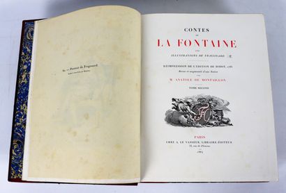 null LA FONTAINE. Contes. Avec des illustrations de Fragonard. Reprint de l'édition...