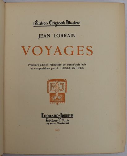 null LORRAIN (Jean). Voyages. Paris, Edouard Joseph, 1921. In-8 carré, demi-maroquin...