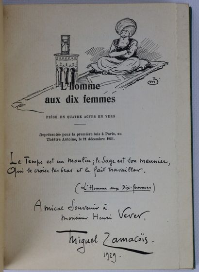 null ZAMACOIS (Miguel). L'homme aux dix femmes. Paris, Librairie Théâtrale, 1922....