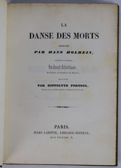 null HOLBEIN (Hans). La Danse des morts. Paris, Labitte, (1844). In-12, mar. vert,...