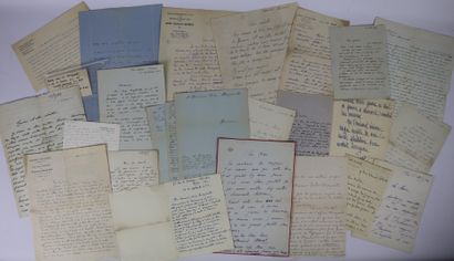 null AUTOGRAPHES. MARGUERITTE (Victor). 64 lettres et cartes, (vers 1922). 

Lettres...