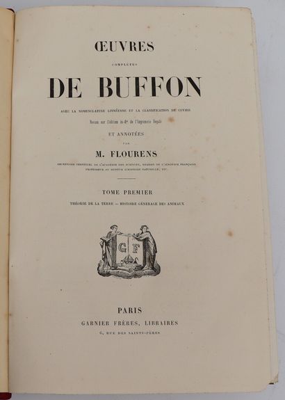 null BUFFON. Oeuvres. Paris, Garnier frères, s.d. (1852-1854). 12 vol. in-8, demi-basane...
