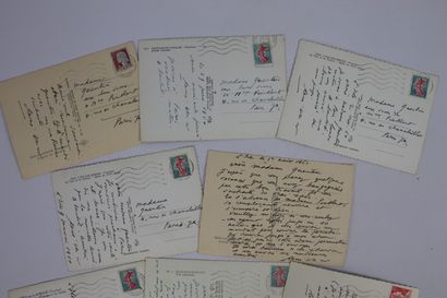 null AUTOGRAPHES. CHAR (René). (1960 - 1962). 10 cartes postales adressées à Madame...