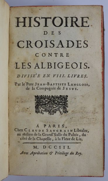 null HISTOIRE des Inquisitions. Cologne, Marteau, 1769. 2 vol. in-8, veau, dos à...