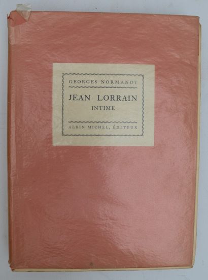 null NORMANDY (Georges). Jean Lorrain intime. Paris, Albin Michel, 1928. In-4, broché....