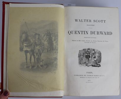 null SCOTT (Walter). Quentin Durward. Paris, 1881. In-8, demi-chagrin ép. rouge,...