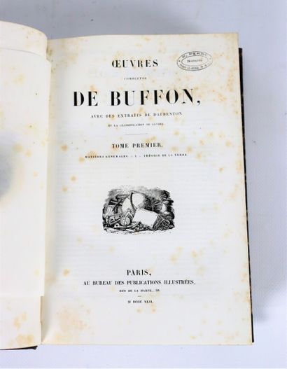 null BUFFON. OEuvres. Théorie de la terre. Mammifères. Oiseaux. Paris, 1842. 6 vol....