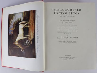 null CHEVAUX. WENTWORTH. Lady. Thoroughbred racing stock and its ancestors... London....