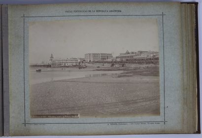 null ARGENTINE - PHOTOS. Vues de Buenos Aires. [Rigod, vers 1885]. In-4 oblong, demi-chagrin...
