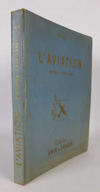 null HERGÉ. L'Aviation. Guerre 1939-1945. Paris, Dargaud, 1953. In-folio, cartonnage...