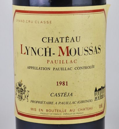 null CHATEAU LYNCH MOUSSAS.

Millésime : 1981.

1 magnum, b.g.