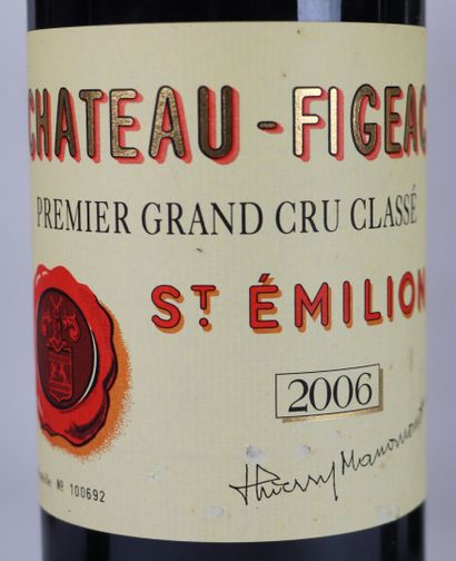 null CHATEAU FIGEAC.

Millésime : 2006.

6 bouteilles, C.B.O., manque le couverc...