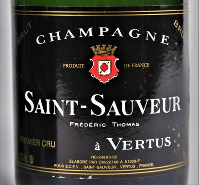 CHAMPAGNE SAINT SAUVEUR, GRAND CRU, F. THOMAS. 
8 bouteilles, une e.a.