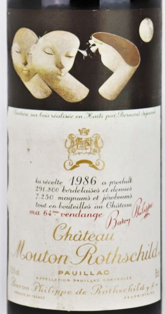 null CHATEAU MOUTON ROTHSCHILD.

Millésime : 1986.

1 bouteille, b.g.