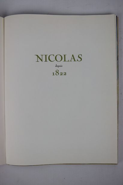 null Ensemble de 3 catalogues "listes des grands vins" des établissements Nicolas...