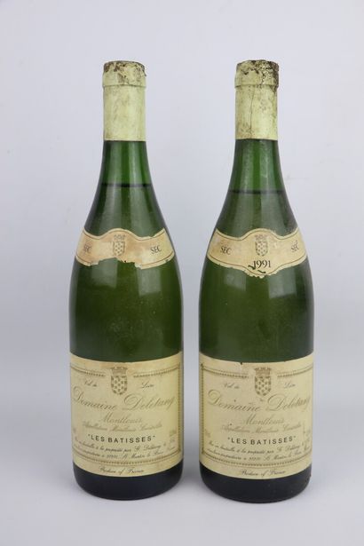  MONTLOUIS LES BATISSES. 
Deletang. 
Millésime : 1991. 
2 bouteilles, e.l.s., traces...