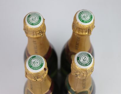 null CHAMPAGNE MERCIER.

4 demi-bouteilles, 3 brut et 1 demi-sec