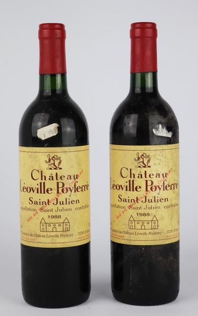 null CHATEAU LEOVILLE POYFERRE.

Millésime : 1988.

2 bouteilles, e.f.s.