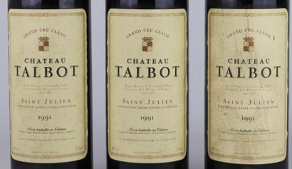 null CHATEAU TALBOT.

Millésime : 1991.

3 bouteilles