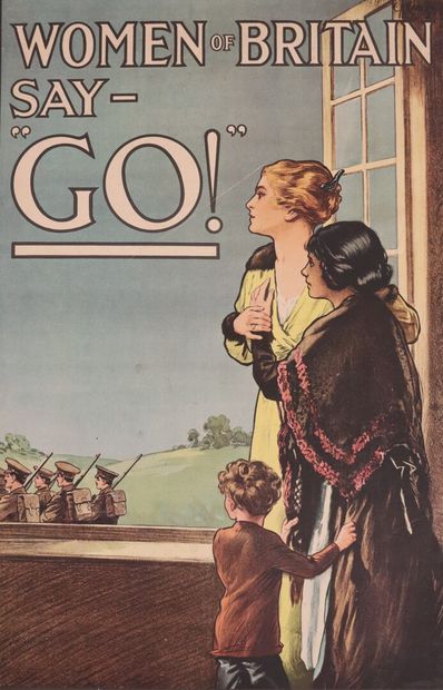 null Affiche anglaise Women of Britanique Say " Go " , 1917

Collée sur un contre-plaqué,...