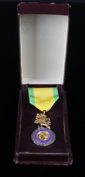 null Médaille militaire IVème République.

Bronze doré émaillé.

Ruban d'origine