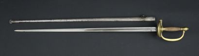 null Epée d'officier d'infanterie, modèle 1884.

La lame en acier de 80 cm à quatre...