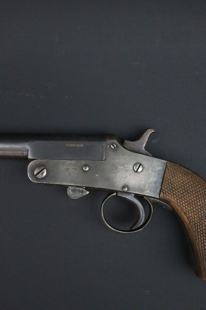 null Pistolet de salon, brevet avant 1900.

Canon rond lisse basculant, d'une longueur...