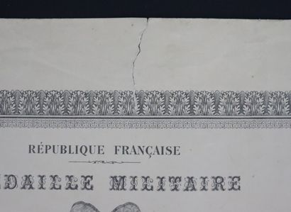 null Diplôme de la médaille militaire

Attribué à un gendarme.

Papier imprimé et...