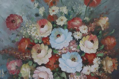 null Edmond SANDERS (1898 - 1961).

Bouquet de fleurs.

Huile sur toile, signée en...