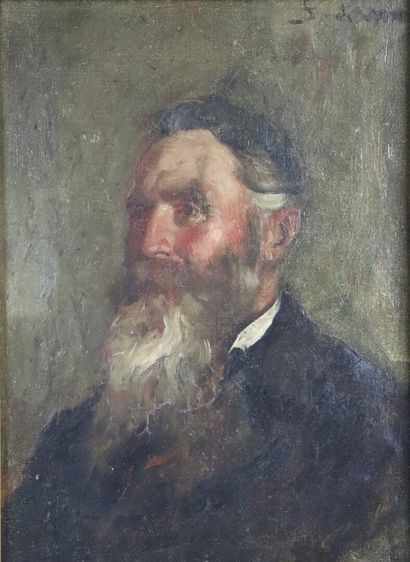 null Ecole Française du XIXème siècle. 

Portrait d'un homme barbu.

Huile sur toile...