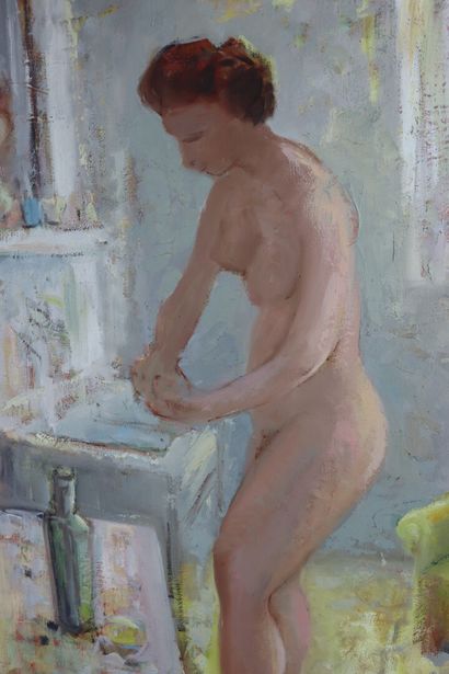 null Maurice MONTET (1905-1997).

Femme à sa toilette.

Huile sur toile, signée en...