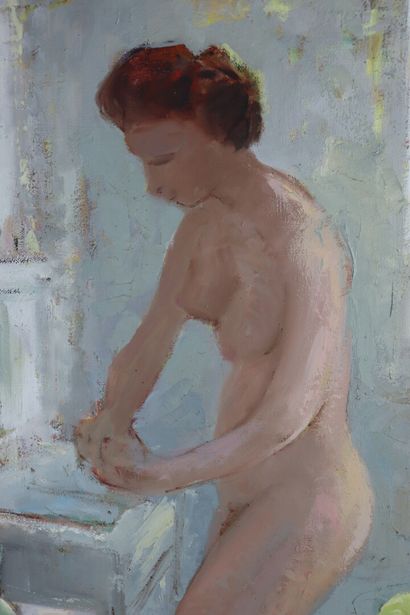 null Maurice MONTET (1905-1997).

Femme à sa toilette.

Huile sur toile, signée en...
