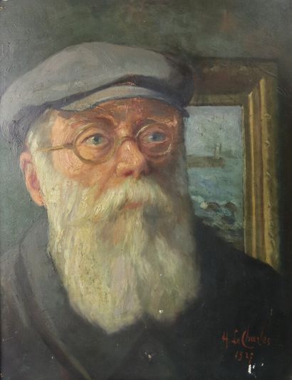 null Henri LE CHARLES (actif au XXème siècle).

Portrait d'un marin.

Huile sur panneau...