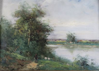 null C. LORIN (1815-1882)

Le retour de pêche.

Huile sur toile, signée en bas à...