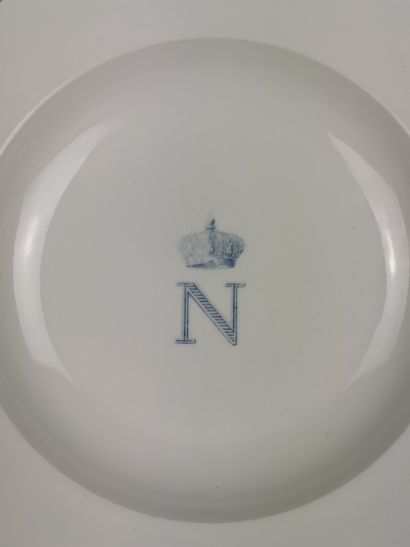 null SEVRES.

Soup plate of the service of Napoleon III, in white porcelain, with...