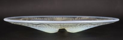 null LALIQUE France.

Cup in pressed opalescent moulded glass, model "Coquille".

Signed...