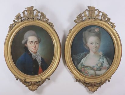 null Ecole française du XVIIIème siècle.

Portraits présumés de Monsieur et Madame...