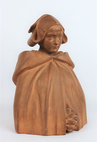 null Léon MORICE (1868-c.1930).

Buste de communiante.

Sculpture en terre cuite...